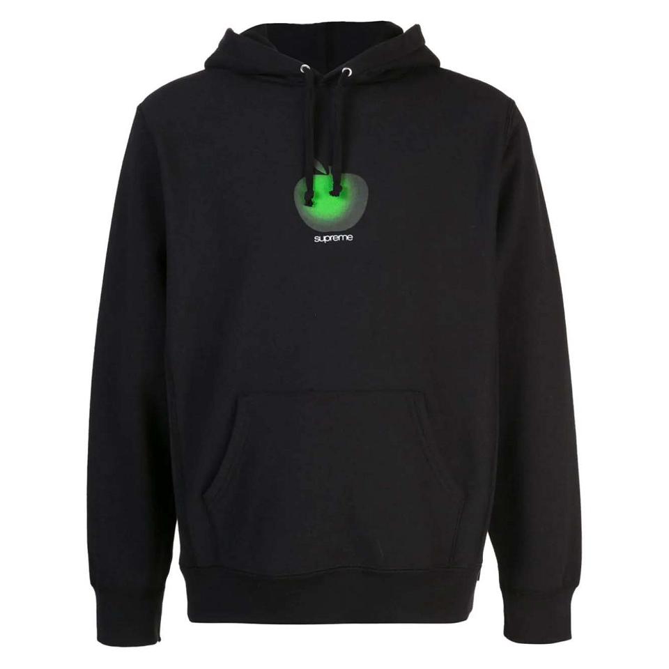 Black Supreme Apple Logo Hoodie | AU538YU