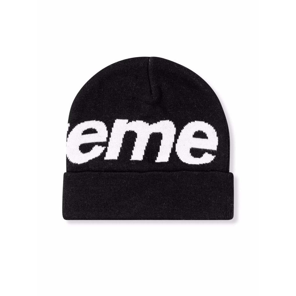 Black Supreme Big Logo Beanie Hats | AU119EX