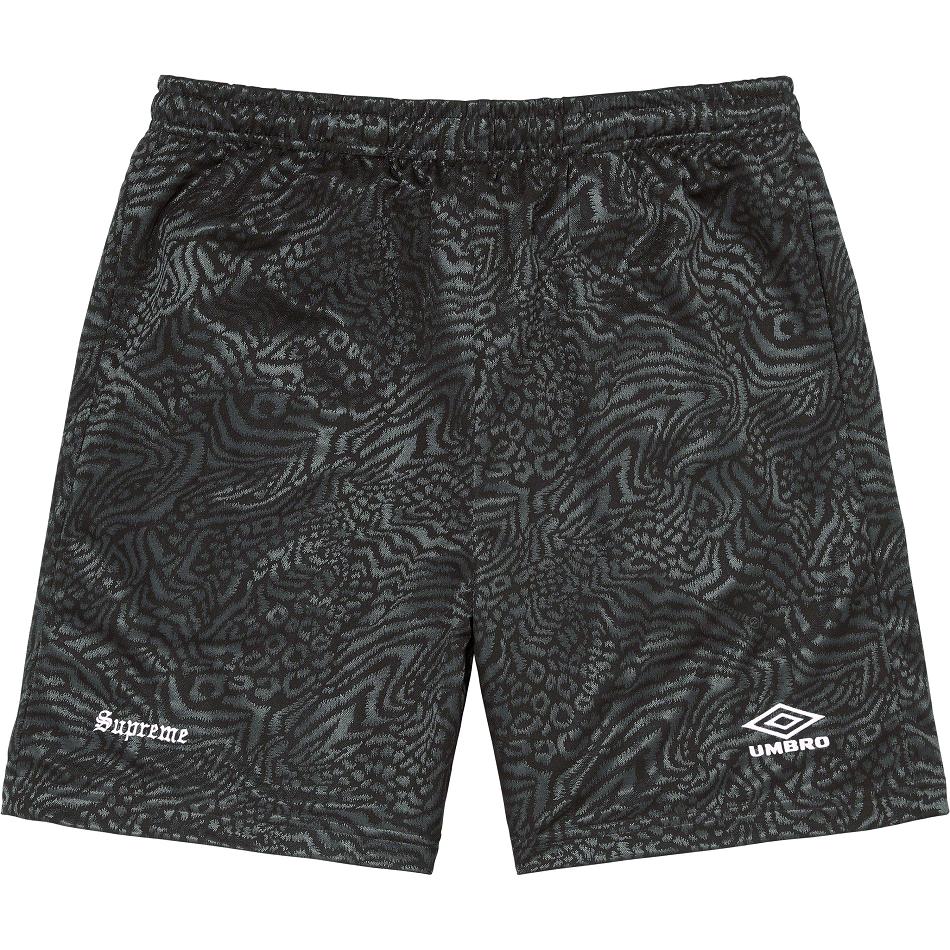 Black Supreme Jacquard Animal Print Soccer Shorts | AU371XF