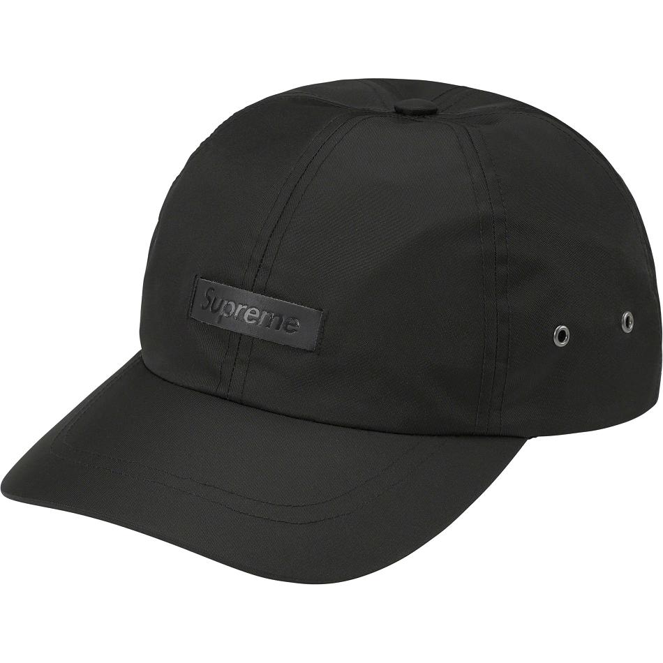 Black Supreme Leather Patch 6-Panel Hats | AU129DN