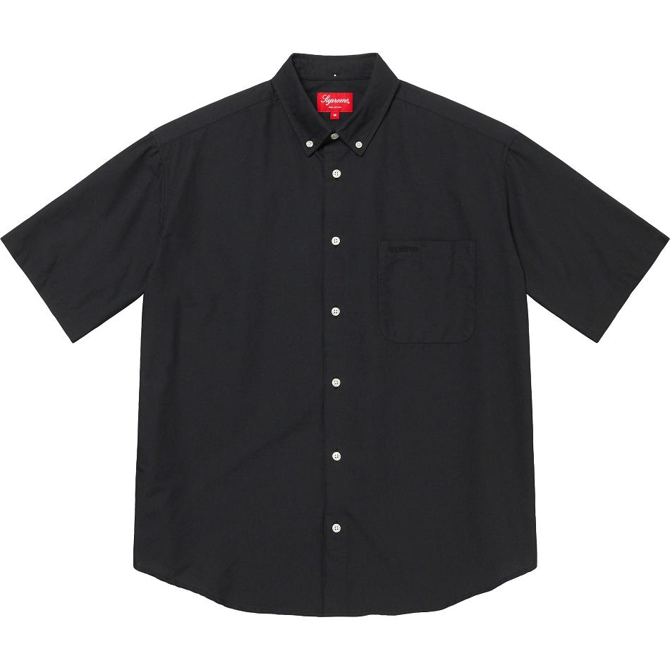 Black Supreme Loose Fit S/S Oxford Shirts | AU394KI