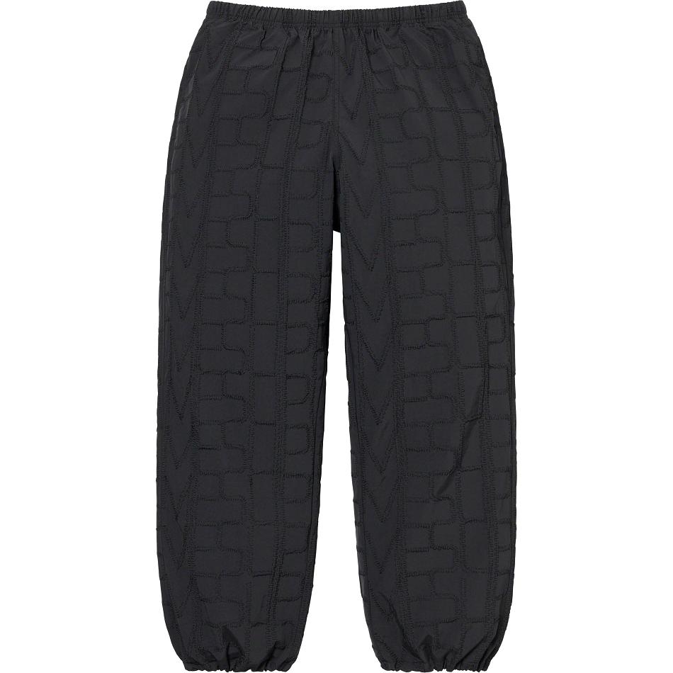 Black Supreme Repeat Stitch Track Pant Pants | AU410IS