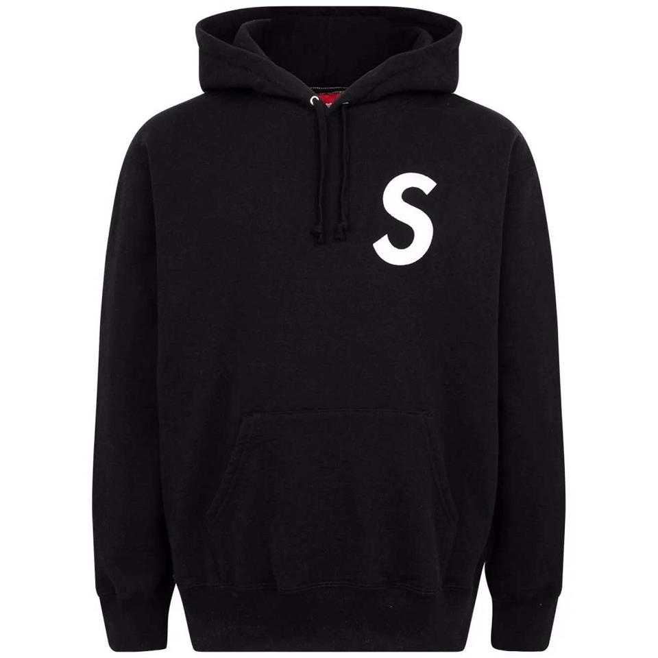 Black Supreme S Logo Split Hoodie | AU517AP