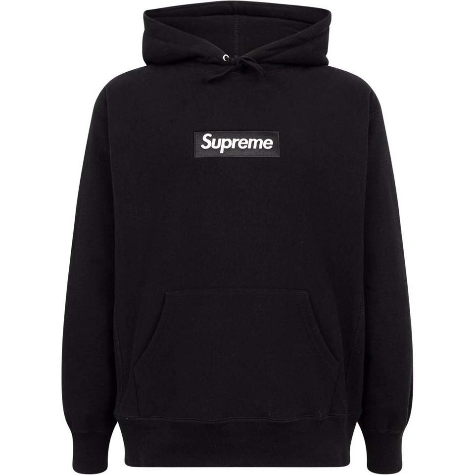 Black Supreme White Logo Hoodie | AU509EX