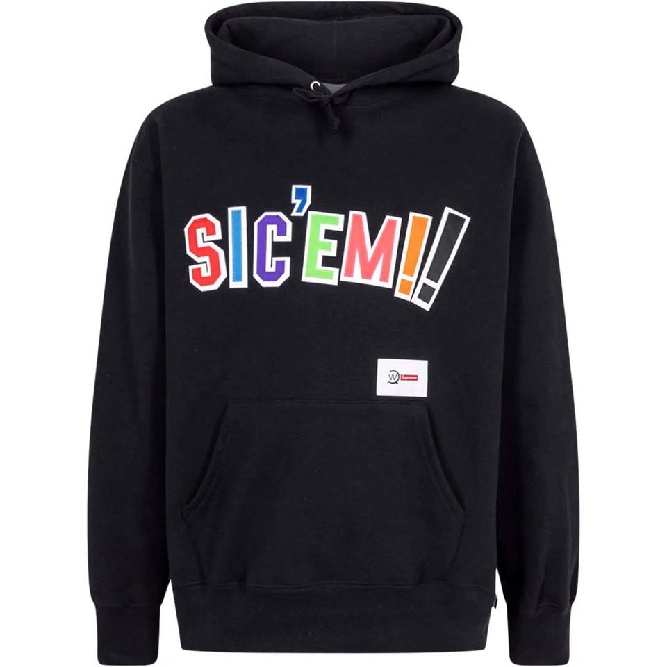 Black Supreme X WTAPS Sic’em! Hoodie | AU502CE