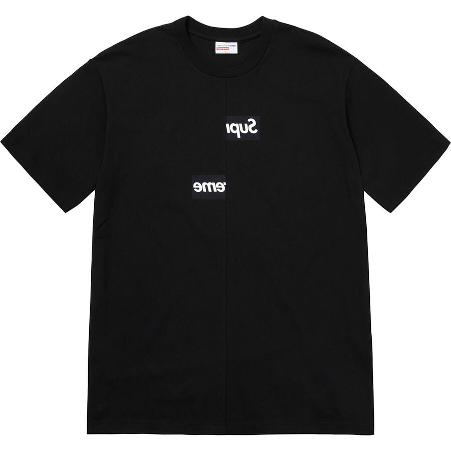 Black Supreme x CDG Split Box Logo T Shirts | AU202IS