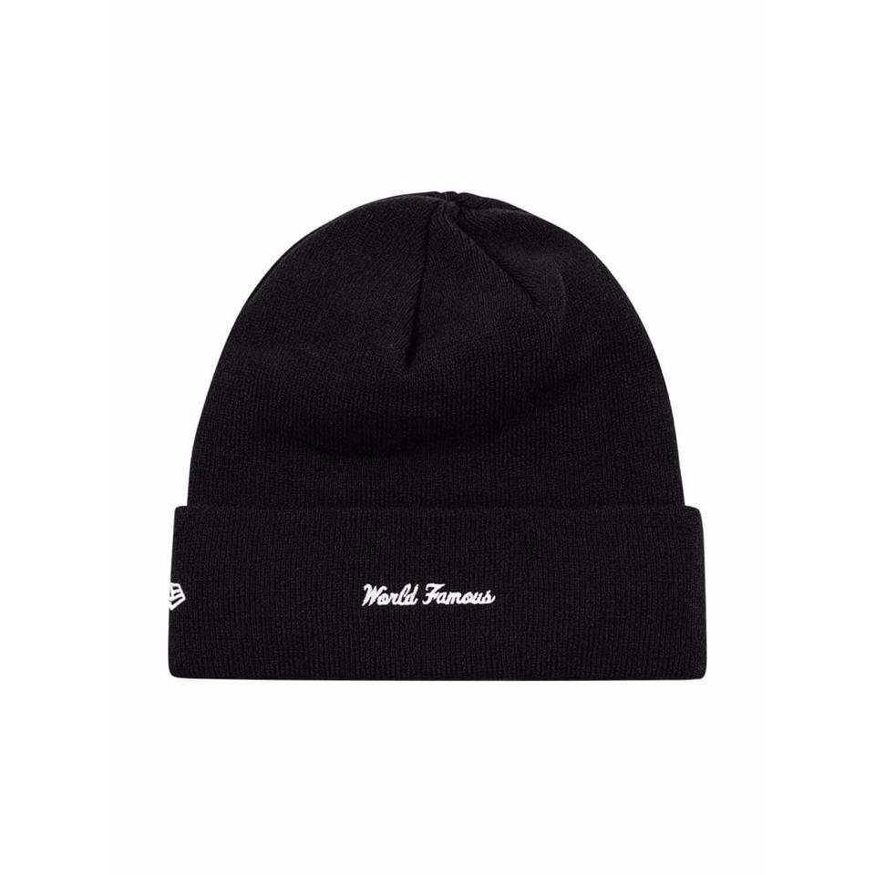 Black Supreme x New Era Box Logo Beanie Hats | AU114BC