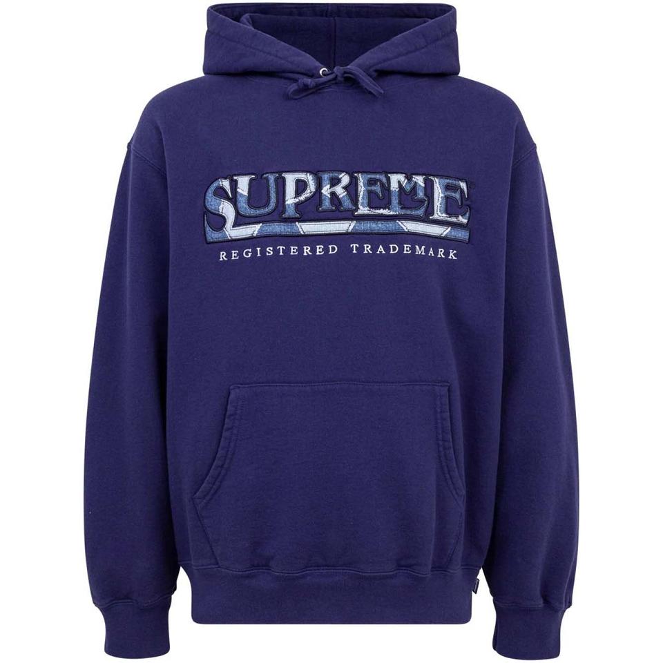 Blue Supreme Amazing Denim Logo Hoodie | AU539UT