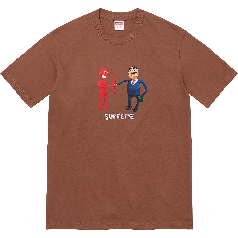 Brown Supreme Business Tee T Shirts | AU223EX