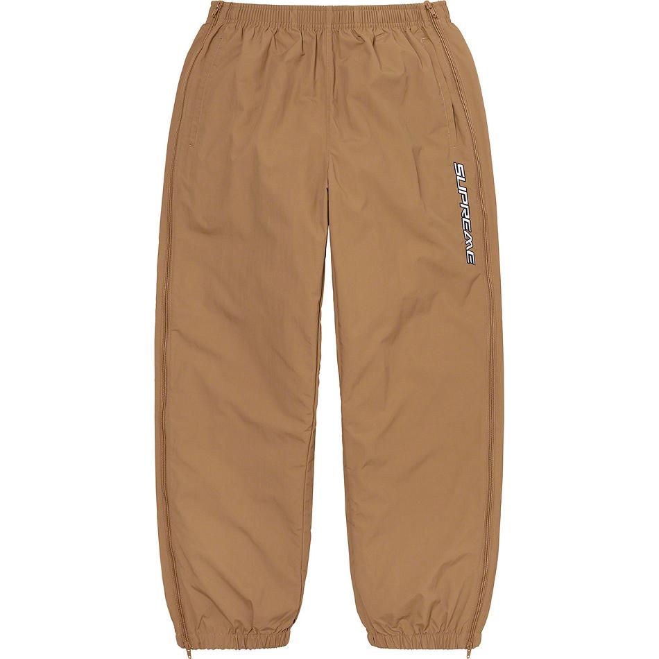 Brown Supreme Full Zip Baggy Warm Up Pant Pants | AU443GL