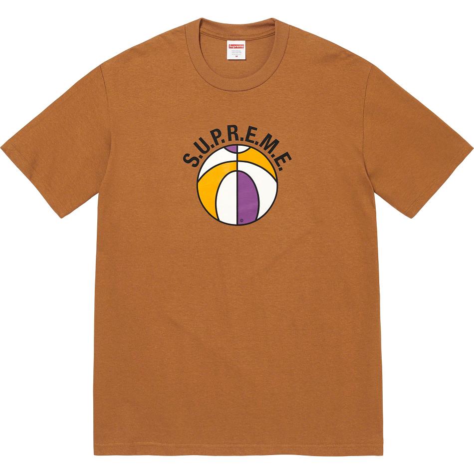 Brown Supreme League Tee T Shirts | AU239LH