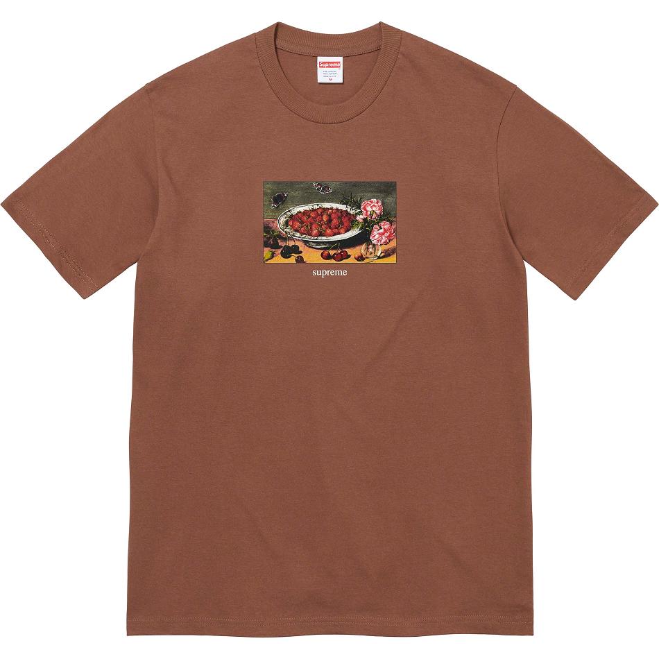 Brown Supreme Strawberries Tee T Shirts | AU259DN