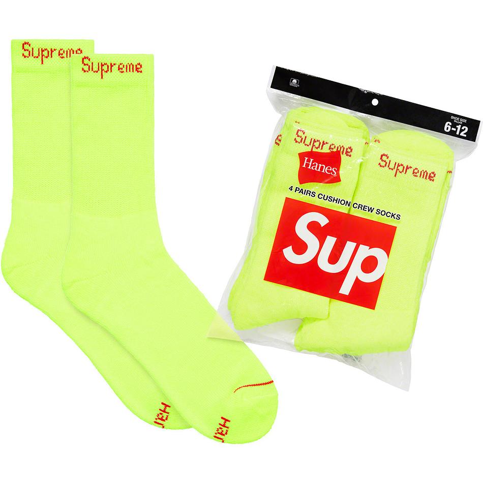 Green Supreme Hanes® Crew Socks (4 Pack) Socks | AU103DN