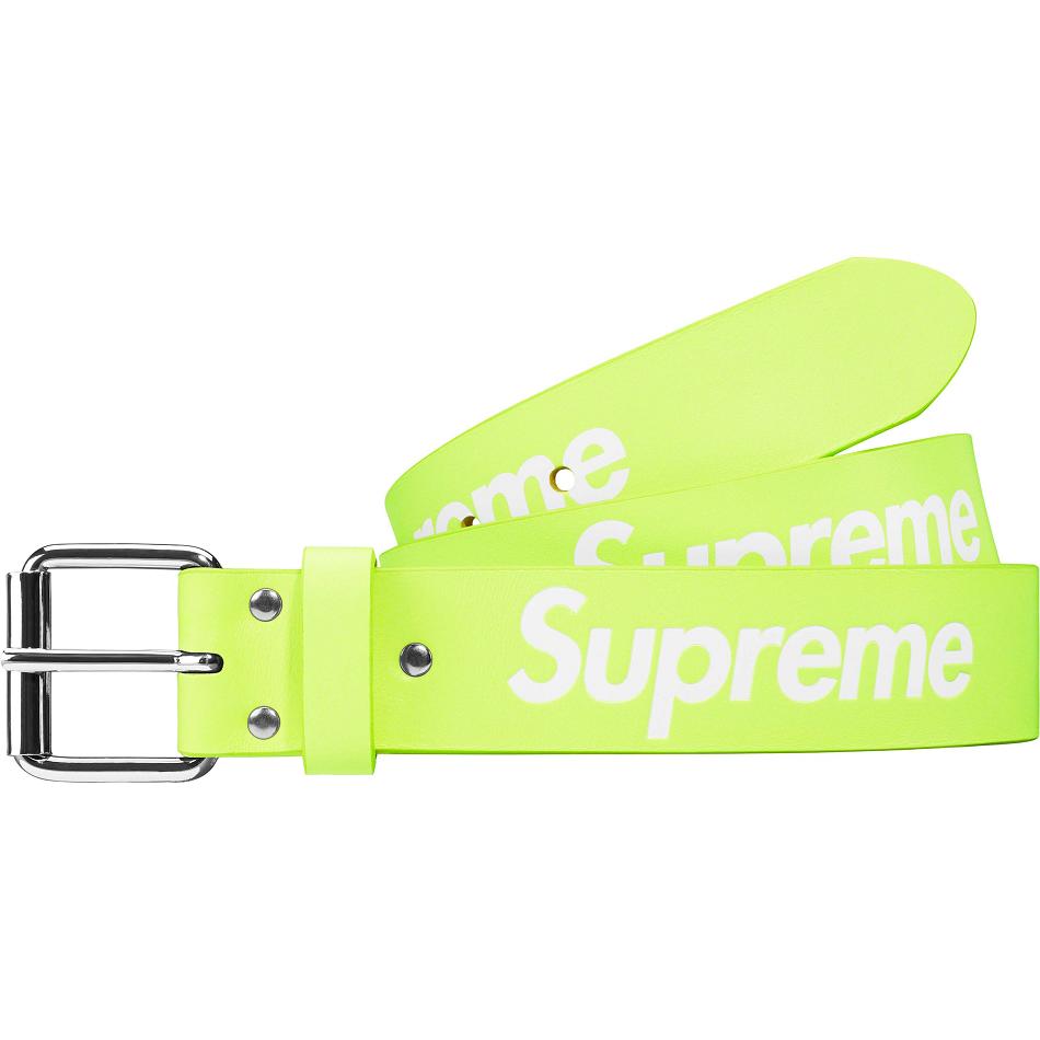 Green Supreme Repeat Leather Belt Belts | AU172RW