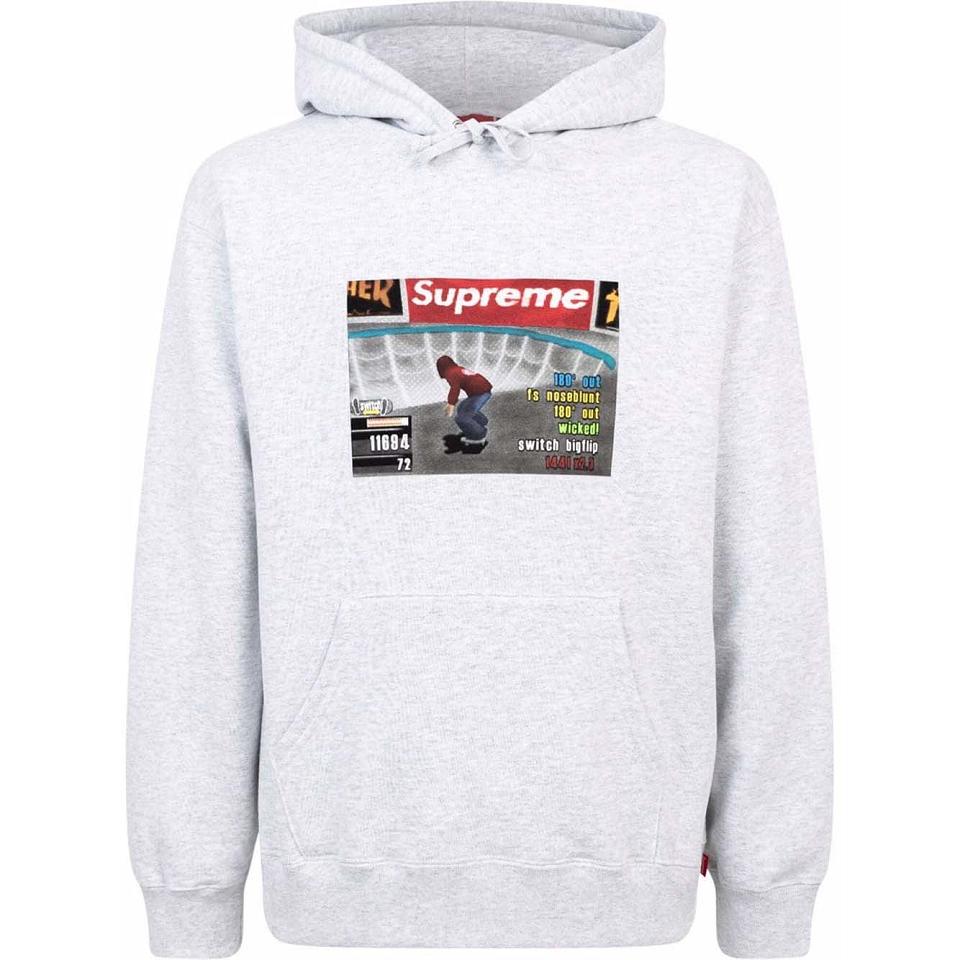 Grey Supreme X Thrasher Logo Print “FW21” Hoodie | AU503VD