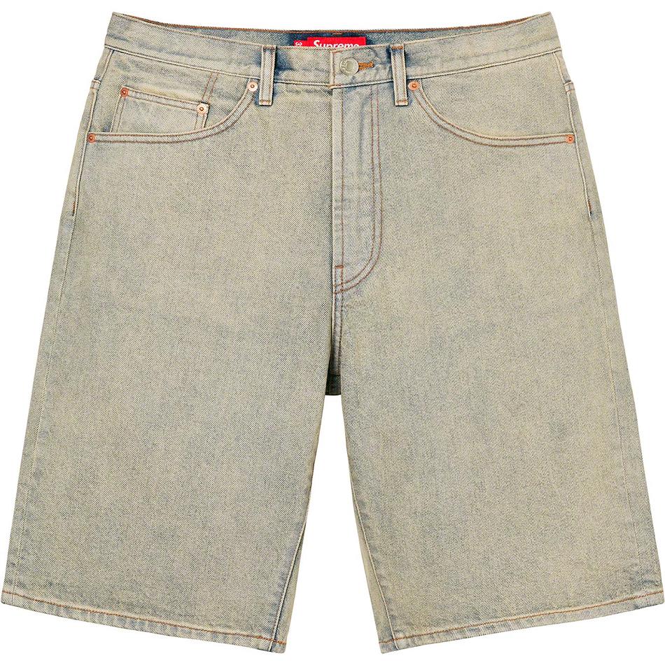 Khaki Supreme Baggy Denim Shorts | AU367JJ