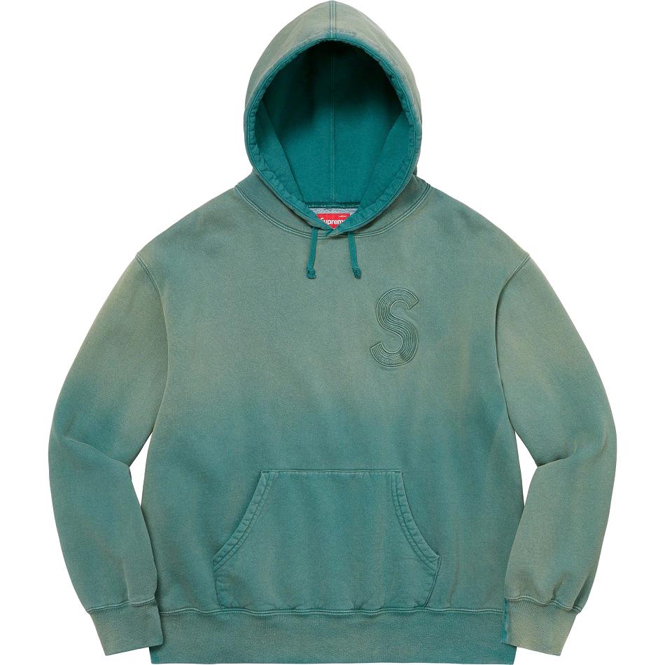 Navy Supreme Overdyed S Logo Hooded Sweatshirts | AU290KI