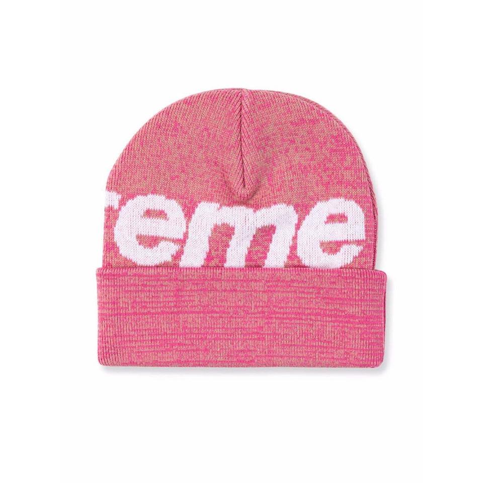 Pink Supreme Big Logo Beanie Hats | AU120RW