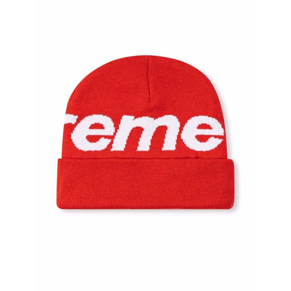 Red Supreme Big Logo Beanie Hats | AU121TV