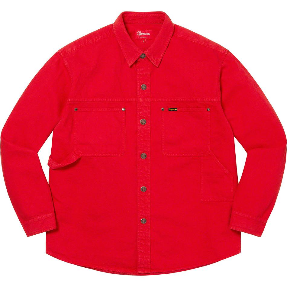 Red Supreme Denim Painter Shirts | AU398CE