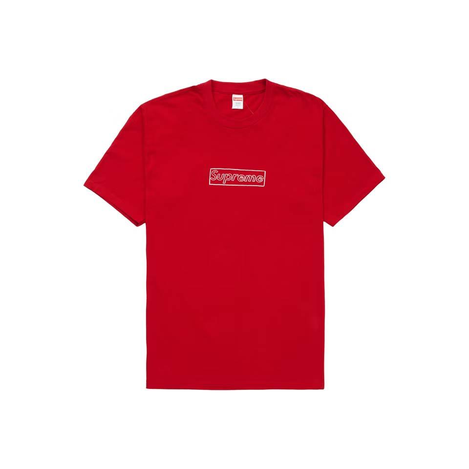 Red Supreme Kaws Chalk T Shirts | AU207DN