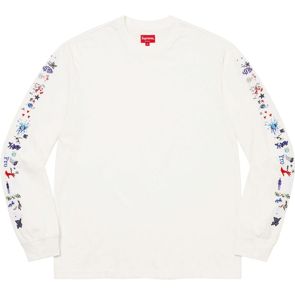 White Supreme AOI Icons L/S Top Sweaters | AU325QZ