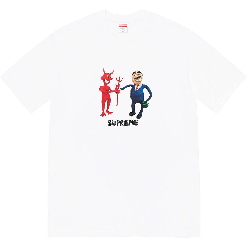 White Supreme Business Tee T Shirts | AU225TV