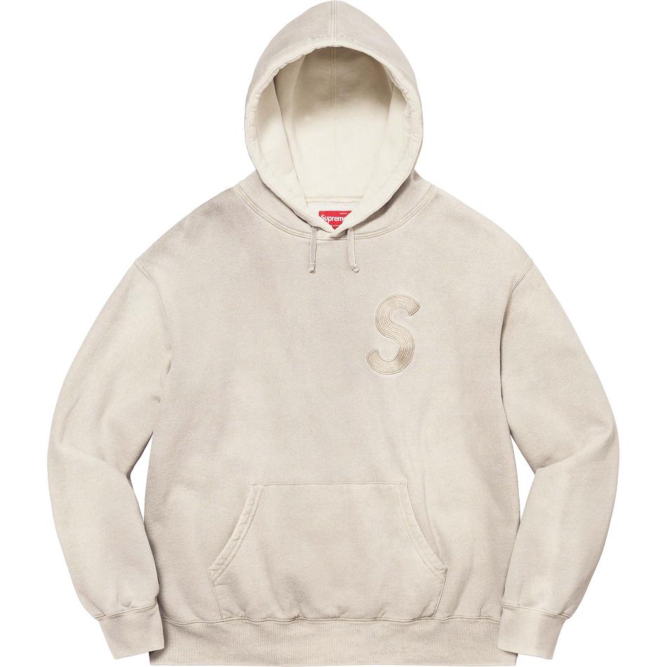 White Supreme Overdyed S Logo Hooded Sweatshirts | AU289JJ