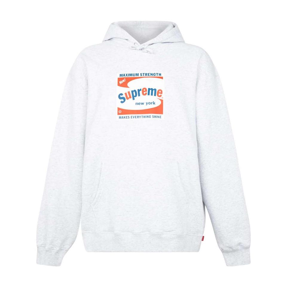 White Supreme Shine Logo Print Hoodie | AU516PQ