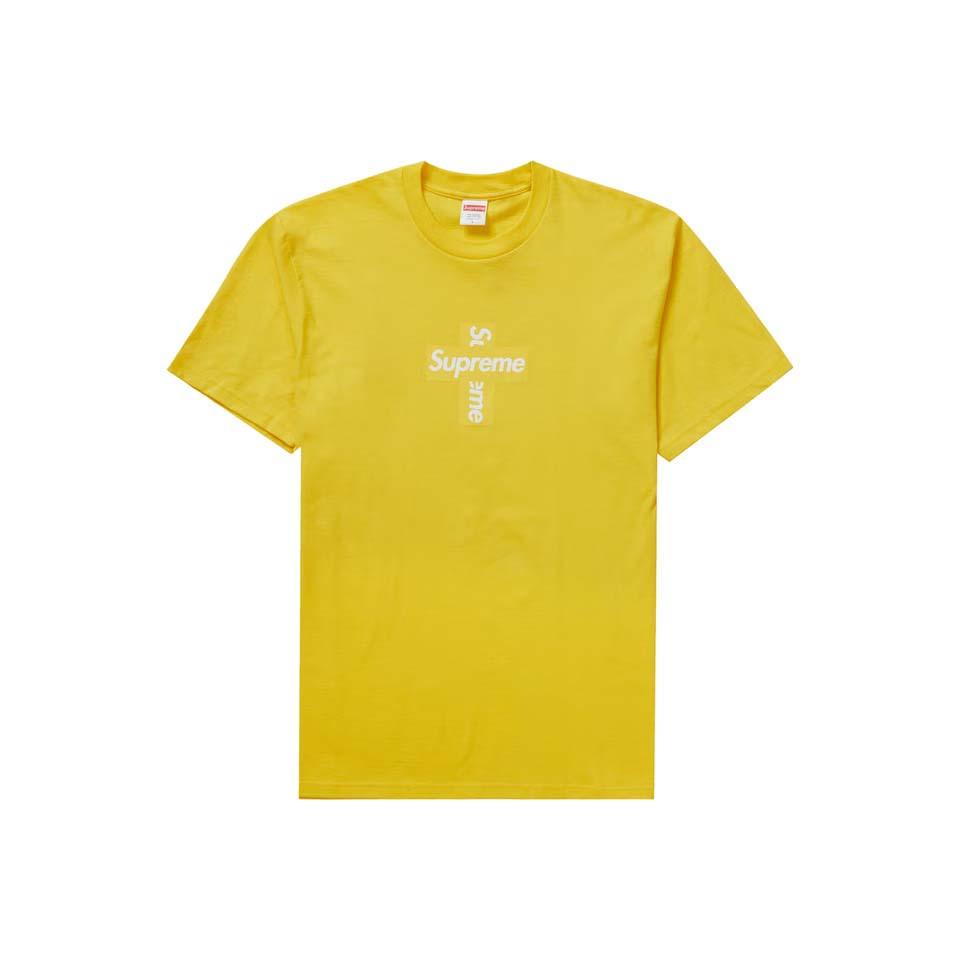 Yellow Supreme Cross Box Logo T Shirts | AU209GL