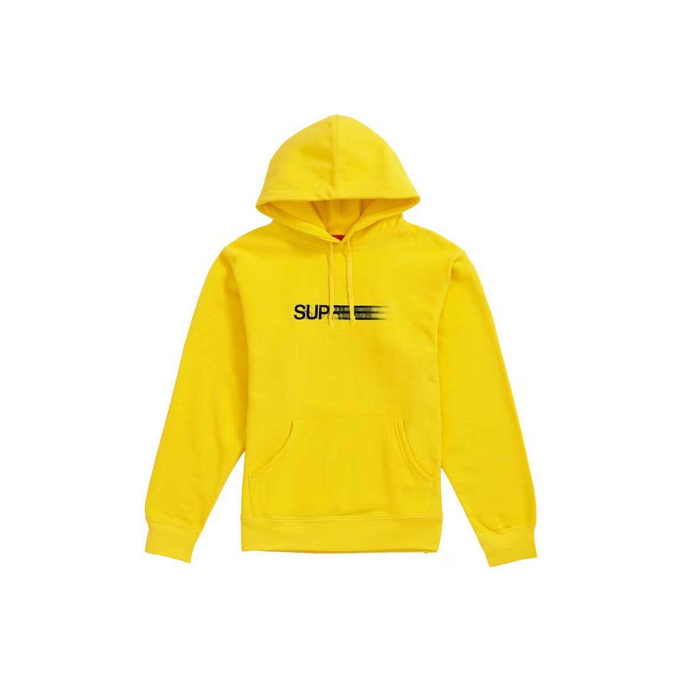 Yellow Supreme Motion Logo Hooded Sweatshirts | AU274WY