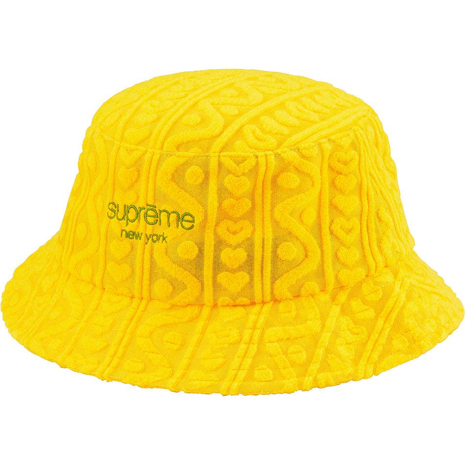 Yellow Supreme Terry Pattern Crusher Hats | AU147TV