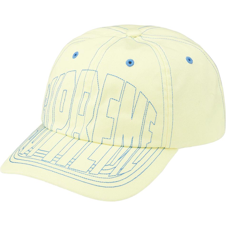 Yellow Supreme Visor Stitch 6-Panel Hats | AU136ZG