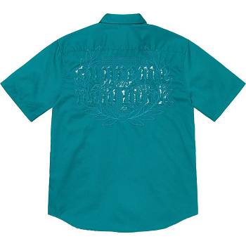 Aqua Supreme Croc Patch S/S Work Shirts | AU395LH