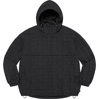 Black Supreme Repeat Stitch Anorak Jackets | AU452BC