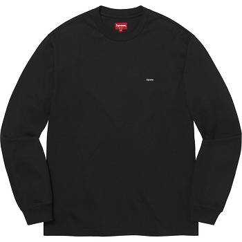 Black Supreme Small Box L/S Tee Sweaters | AU352WY