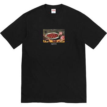 Black Supreme Strawberries Tee T Shirts | AU256PQ