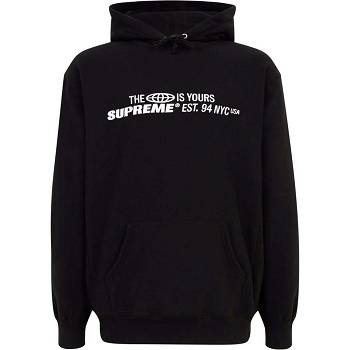 Black Supreme The World Is Yours Printed Hoodie | AU511TV