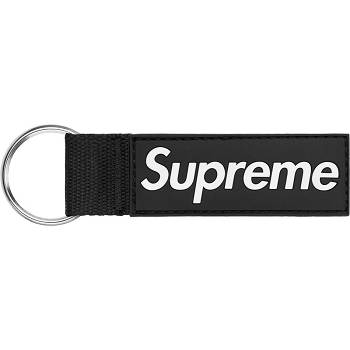 Black Supreme Webbing Keychain Accessories | AU190CE