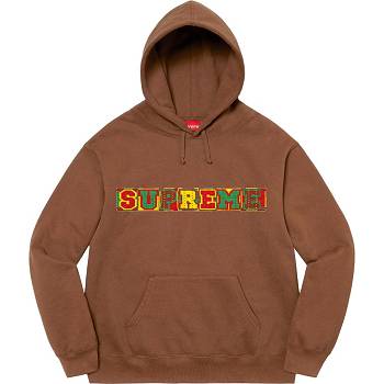 Brown Supreme Beaded Hooded Sweatshirts | AU283AP