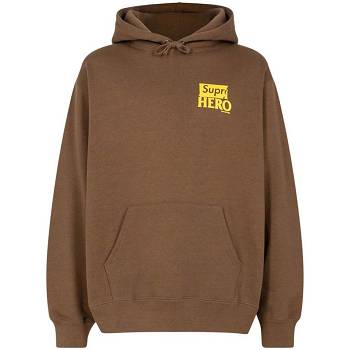 Brown Supreme X Antihero Hoodie | AU508WY