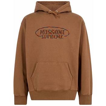 Brown Supreme x Missoni Logo Hoodie | AU504BC