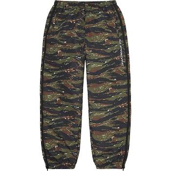 Green / Camo Supreme Full Zip Baggy Warm Up Pant Pants | AU438PQ