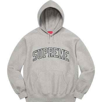 Grey Supreme Glitter Arc Hooded Sweatshirts | AU309AP