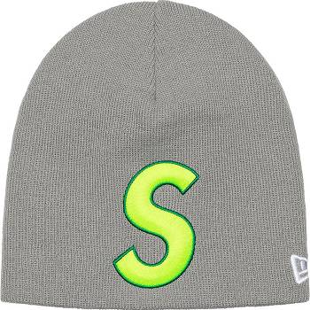 Grey Supreme New Era® S Logo Beanie Hats | AU159JJ