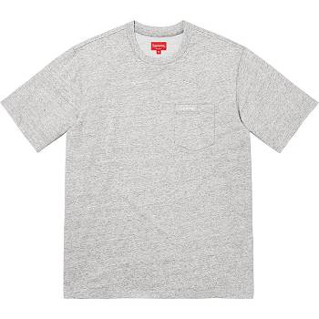 Grey Supreme S/S Pocket Tee Sweaters | AU329TV