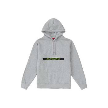 Grey Supreme Zip Pouch Hooded Sweatshirts | AU263JJ