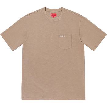 Khaki Supreme S/S Pocket Tee Sweaters | AU327EX