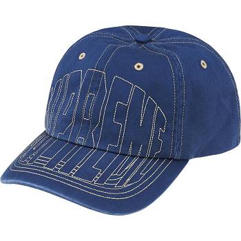 Navy Supreme Visor Stitch 6-Panel Hats | AU134KI