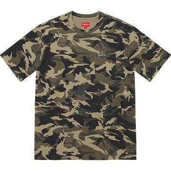 Olive / Camo Supreme S/S Pocket Tee Sweaters | AU333OR